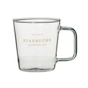 스타벅스 내열 유리 머그컵 라이트 블루 237ml, 1개