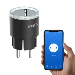 이노스 IoT 스마트 플러그 자동 타이머 1구 콘센트 전기 전력 원격 제어 IoT301, 1개, 7cm