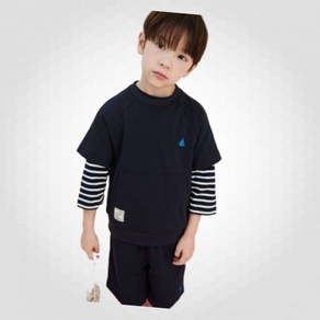 [25SS 10%][빈폴키즈] 피케 반팔 반바지 상하세트 네이비 (BI5342U08R)