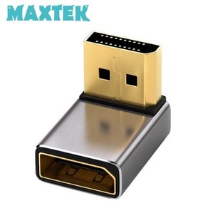 [MAXTEK] 맥스텍 DisplayPot1.4 상향 90도 꺽임 디스플레이포트 연장 젠더 8K@60Hz UHD [MT596]