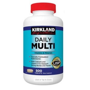 커클랜드 데일리 멀티 비타민 500정 (타블렛) Kikland Daily Multivitamin 500tabs, 1개