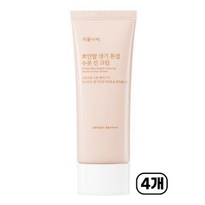 식물나라 뽀얀쌀 생기 톤업 수분 선 크림, 100ml, 4개