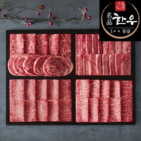 1++ 마장동 명품 한우 투뿔 600g 1.2kg 800g 모듬세트 구이용 세트, 1++ 한우 모듬 1kg HHUMO10, 1kg, 1개