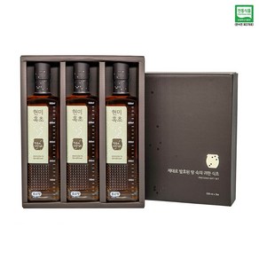 초산정 현미식초 선물세트 1560ml(520mlx3병) / 식초명가 자연발효식초 홍초 미초 흑초