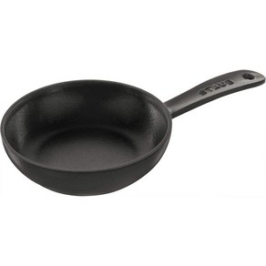 일본 staub 스킬렛 법랑 주물 프라이팬 블랙 16cm, 1개