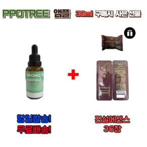 PPONG TREE 30ml 앰플(NEW) 1개 구매시 설화수 샘플 진설에센스 36장 지일비누 서비스