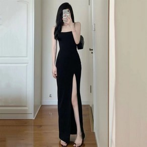 셀프웨딩드레스 스냅사진 브라이덜샤워 이브닝 2부 피로연원피스 DRESS 블랙 슬림 롱