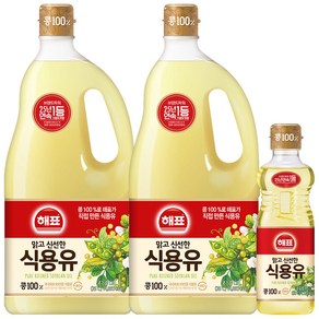 해표 식용유 1.8L x 2개 + 식용유 500ml x 1개