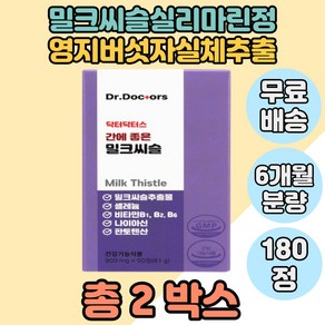 밀크시슬추출물 비타민비군 영지버섯자실체추출물 울금추출물 감초분말 밀크시슬영양제 2BOX, 90정, 2개