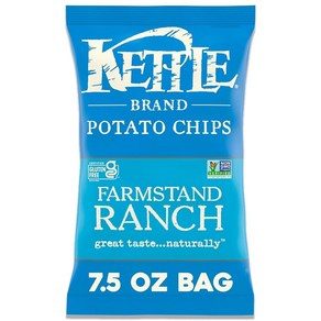 Kettle Band 감자 칩 크링클 컷 소금 및 신선한 그라운드 페퍼 케틀 212.6g 7.5온스 백, 1개