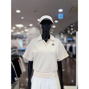 5F [신사] 파사디 골프 여성 25SS 스탠 카라 냉감 티셔츠 봄 간절기 일상 라운딩아이템 [블랙 아이보리] P25STY132M