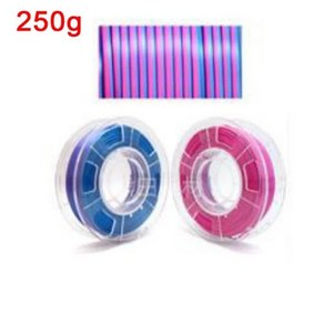 듀얼 컬러 멘트 실크 PLA 듀오톤 1kg 3D 플라스틱 재료 1.75mm, Dual-BU RoseRed 250g