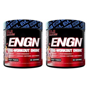 EVLUTIONNUTRITION ENGN 프리워크아웃 프루트 펀치, 2개, 309g