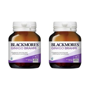 Blackmoes Ginkgo+Bahmi 블랙모어스 징코 브라흐미 40정 2팩, 2개