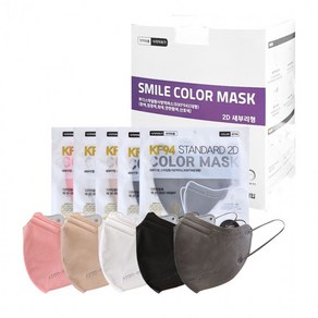 [50매 대형] KF94 숲의향 투디 스마일 황사 방역 마스크 새부리형 SMILE COLOR MASK, 1매입, 50개, 코랄