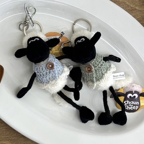 [handmade] Shaun the Sheep Keying 정품 숀더쉽 키링 + 핸드메이드 뜨개 스웨터 가방키링