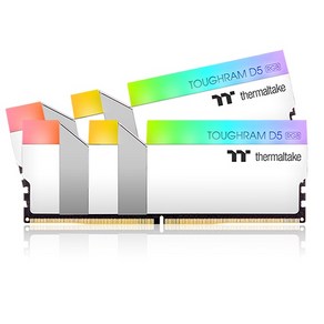 [써멀테이크] 써멀테이크 DDR5 PC5-51200 CL32 TOUGHRAM RGB 화이트 [32GB (16GB*2)] (6400), 2개