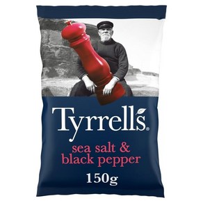 Tyells Sea Salt & Black Peppe Cisps 티렐스 씨 솔트 & 블랙 페퍼 크리스피 150g 4개