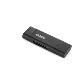 2IN1 OTG 듀얼 카드리더기 USB3.0 + C타입 SD 마이크로SD 카드슬롯 디카 블랙박스 영상 휴대폰 PC 재생, 블랙, 1개