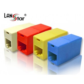 랜 커플러 CAT5E RJ45 UTP 랜선 연장 연결 젠더 아이보리 LS-CUP-ID8PI, 1개