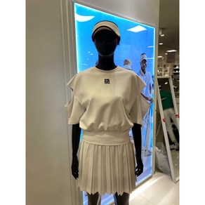 5F [신사] 파사디 골프 여성 24SS 소매트임 티셔츠 화이트 P24MTP155M