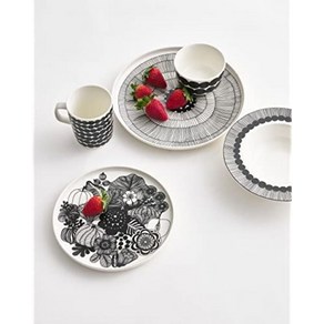 [유럽 한국 바로 배송] 마리메꼬 오이바 접시 25cm Maimekko OivaSiitolapuutaha Plate Ø25cm 음식이 맛있어보이는 오래 써도 질리지 않는, 1개