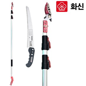 화신 3단고지가위 S-310 3단 3m 톱겸용 감따는가위 과일따기 열매따기 고지톱 전지톱 전지가위, 1개