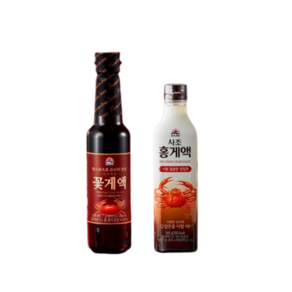 사조 프리미엄 꽃게액젓 550ml + 홍게액젓 500ml, 1세트, 500g