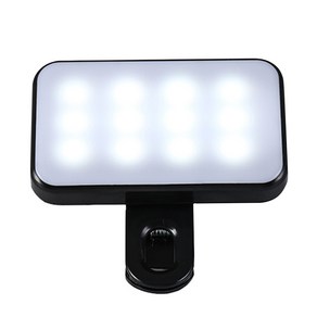 비상 충전식 방송 촬영 셀카 휴대용 핸드폰 LED 3색 조명, 360-2025CSH, 1개