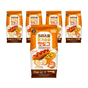 [굽네] 크리스피 닭가슴살 핫도그 400g, 5개