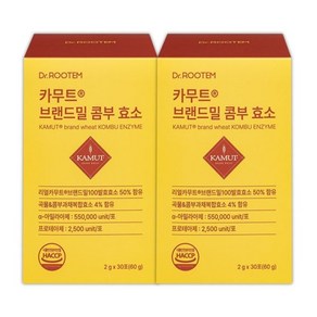 닥터루템 카무트 효소 분말 곡물콤부효소 리얼카무트 브랜드밀 2박스, 60g, 2개