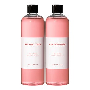 그레이멜린 모공탄력케어 대용량 레드 푸드 토너 500ml, 2개