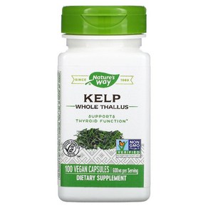 네이쳐스웨이 Kelp 켈프 600mg 100비건캡슐, 100개, 1개