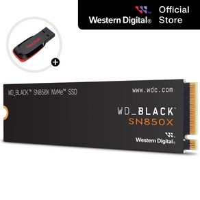 WD SSD M.2 NVMe BLACK SN850X 대용량 고성능 노트북 컴퓨터 / USB 증정, 2TB