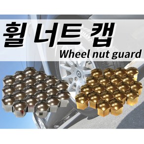 휠크롬 휠크롬커버 휠볼트캡 너트캡 21mm 현대기아용품, 21mm골드크롬, 1개