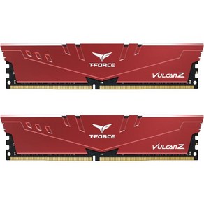 TEAMGROUP T-Foce Vulcan Z DDR4 32GB Kit 2x16GB 3200MHz PC4-25600 CL16 데스크탑 메모리 모듈 램 회색 - TLZGD432G3, 32GB(2x16GB)_Red, 2개