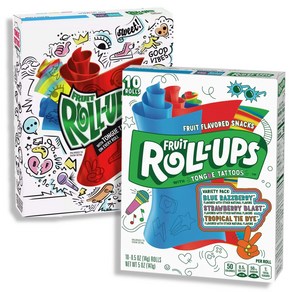 1+1 Fruit Roll Ups 프룻 롤업 딸기 맛 젤리 10개입 2팩 세트