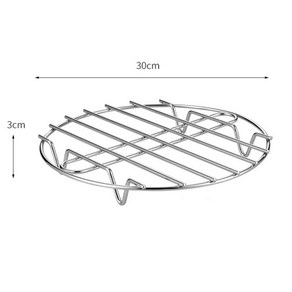 오븐 액세서리 그릴 에어프라이어받침 스텐망 원형망, 30*2.5cm, 화상 방지 집게, 1개