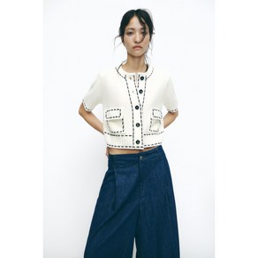 ZARA 자라 스티치 니트 재킷 3920/148 3920148