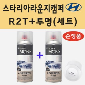 순정품 현대 스타리아라운지캠퍼 R2T 쉬머링실버 스프레이 페인트 + 투명스프레이 200ml, 1개