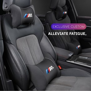 자동차 인테리어 시트 액세서리 머리 받침 자동 로고 목 베개 bmw 호환 M3 M4 M5 G42 G30 G20 E39 E36 E87 E90 E53 F44 F07 F34 용 1 개, 1Pcs Headest, [04] bmw 호환 M