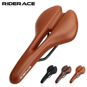 RIDERACE 클래식 가죽 전립선 보호 무통 안장 국민안장 RR9550, 라이트 브라운LN, 1개