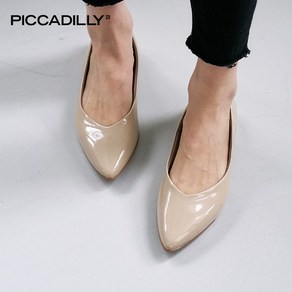 [PICCADILLY] 274065-24 플랫슈즈_베이지페이턴트(1.5cm)