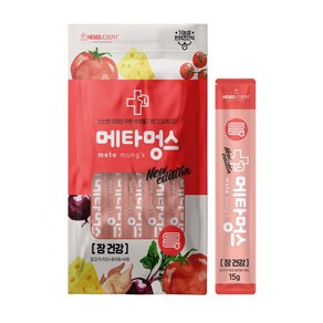 메타멍스 강아지 츄르 장 건강, 혼합맛(닭고기/치즈/토마토/비트), 75g, 10개