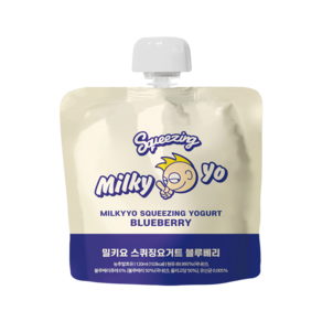 밀키요 [1등급 친환경 무항생제 원유] 스퀴징 요거트 블루베리 6개입, 6개, 120ml