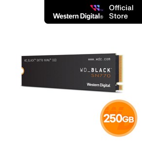 WD BLACK SN770 NVMe SSD, 250GB, WDS250G3X0E