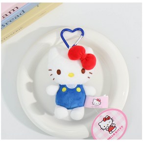 해외 정품 헬로키티 인형 카라비너 키링 가방고리, 키티B, 1개