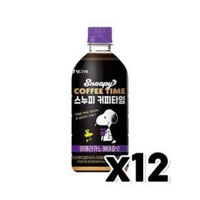 스누피 커피타임 아메리카노헤이즐넛 페트음료 500ml x 12개