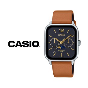 카시오 CASIO 문페이즈 스퀘어 남성 사각 가죽 손목시계 MTP-M305L-1A