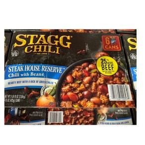 Stagg Chili Steak House Reseve 15 oz 6 Cans 스태그 칠리 스테이크 하우스 리저브 6입, 6개, 425g